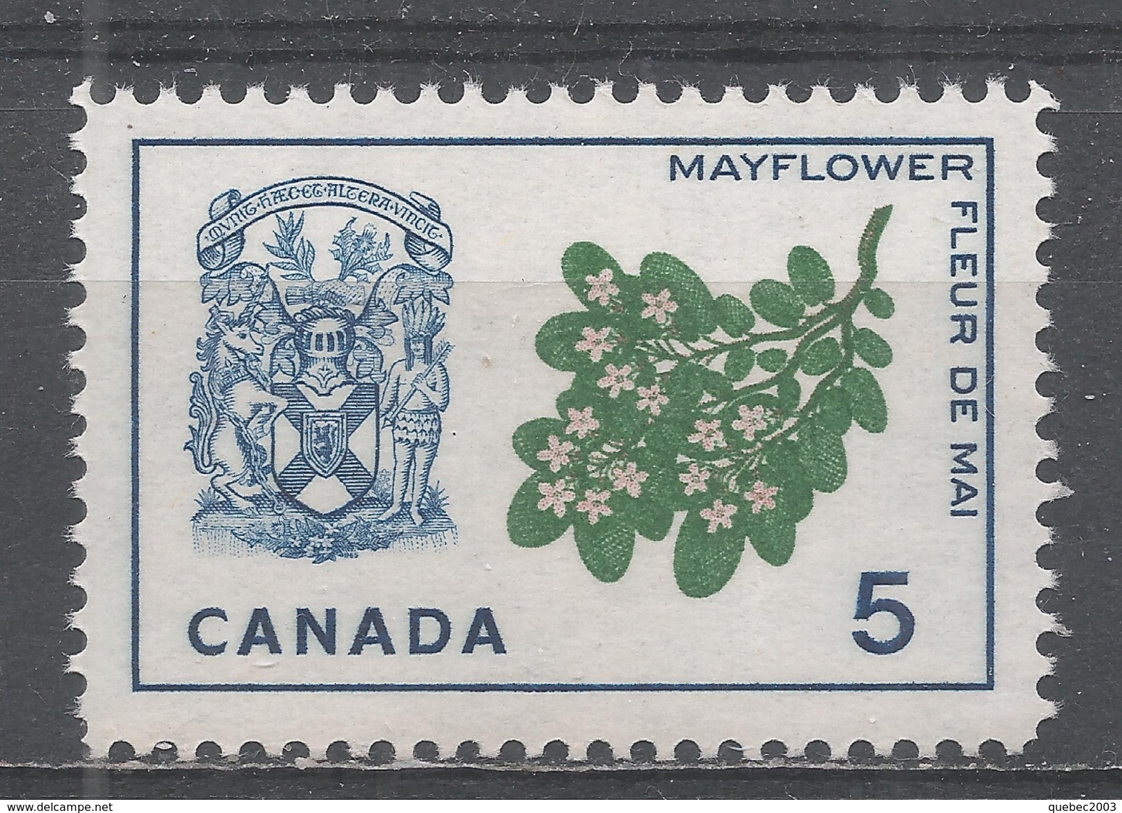 Canada 1965. Scott #420 (MNH) Mayflower And Arms Of Nova Scotia - Neufs
