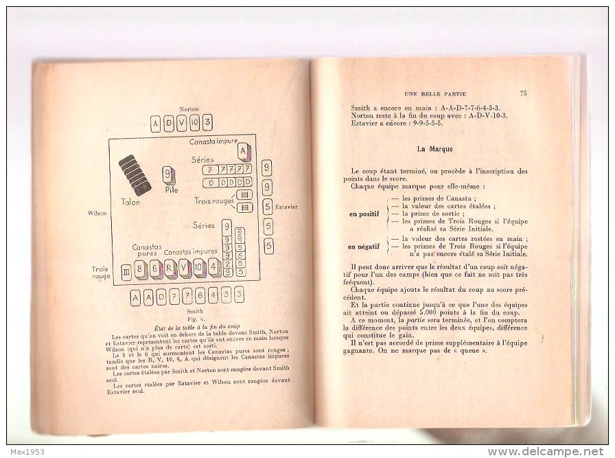 LA CANASTA POUR TOUS- Méthode Pratique Et Régles Officielles 1950 - Editions De Flore, Paris, 1950 - Giochi Di Società