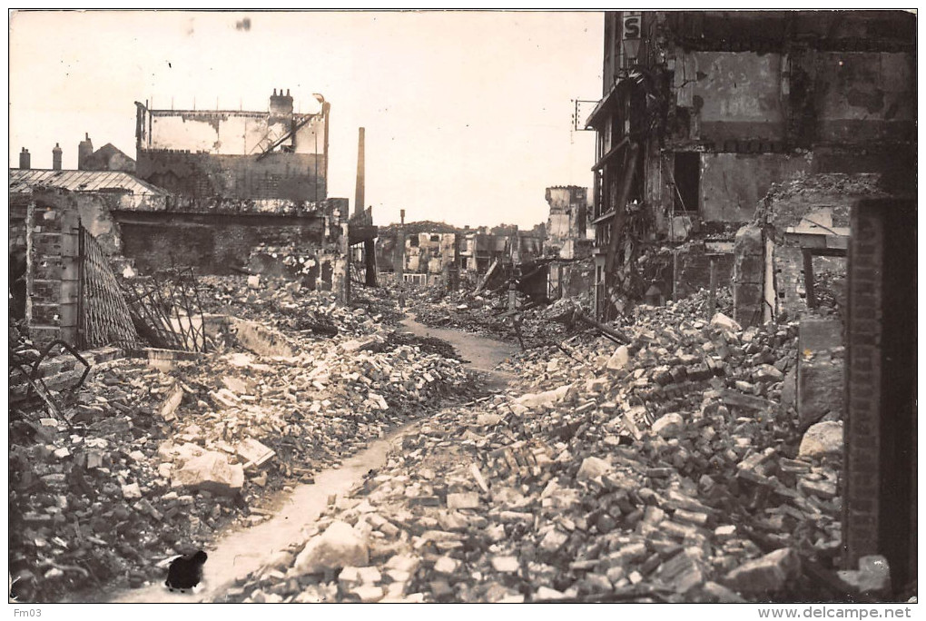 Lisieux Carte Photo Ruines Guerre 1944 - Lisieux