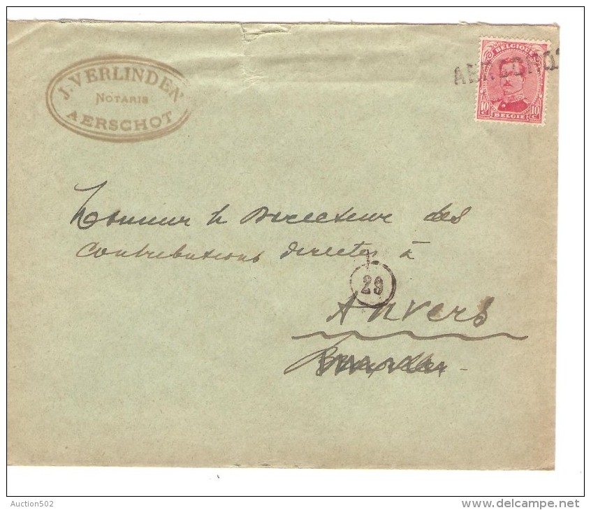 TP 138 S/L.c. Fortune Griffe Aerschot (Aarschot) V.Antwerpen PR3299 - Fortune Cancels (1919)