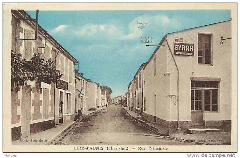 - Depts Div. Ref-JJ145- Charente Maritime - Cire D Aunis - Rue Principale - Magasin " Le Caiffa "- Publicite Byrrh     - - Autres & Non Classés