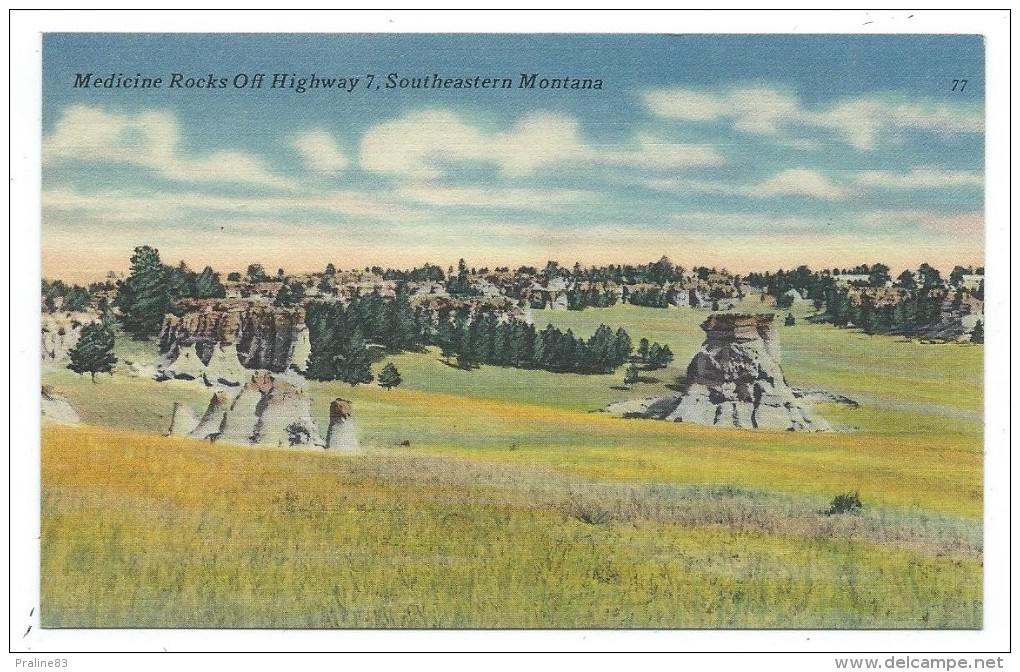 CPA - MEDICINE ROCKS OFF HIGHWAY 7, SOUTHEASTERN MONTANA - Etats Unis, Montana - Autres & Non Classés