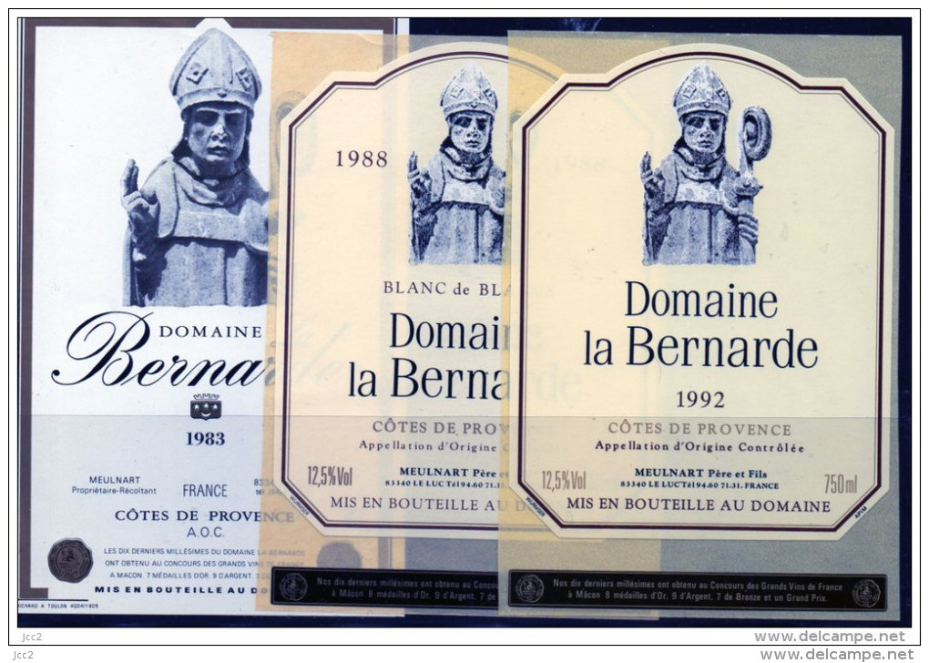 COTE DE PROVENCE Domaine La Bernarde - 11 Etiquettes. N°109 - Colecciones & Series