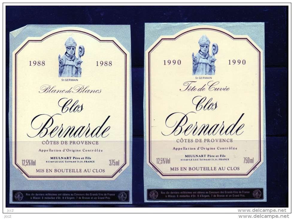 COTE DE PROVENCE Domaine La Bernarde - 11 Etiquettes. N°109 - Colecciones & Series