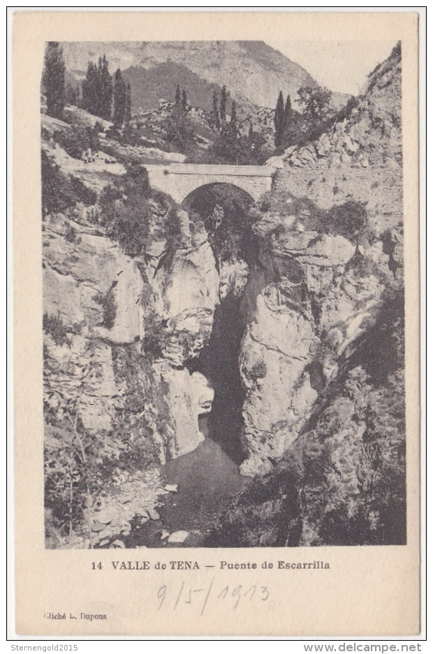 Escarrilla - Valle De Tena, Rio Gallego (Alto Gallego), Puente De Escarrilla 1913 - Huesca