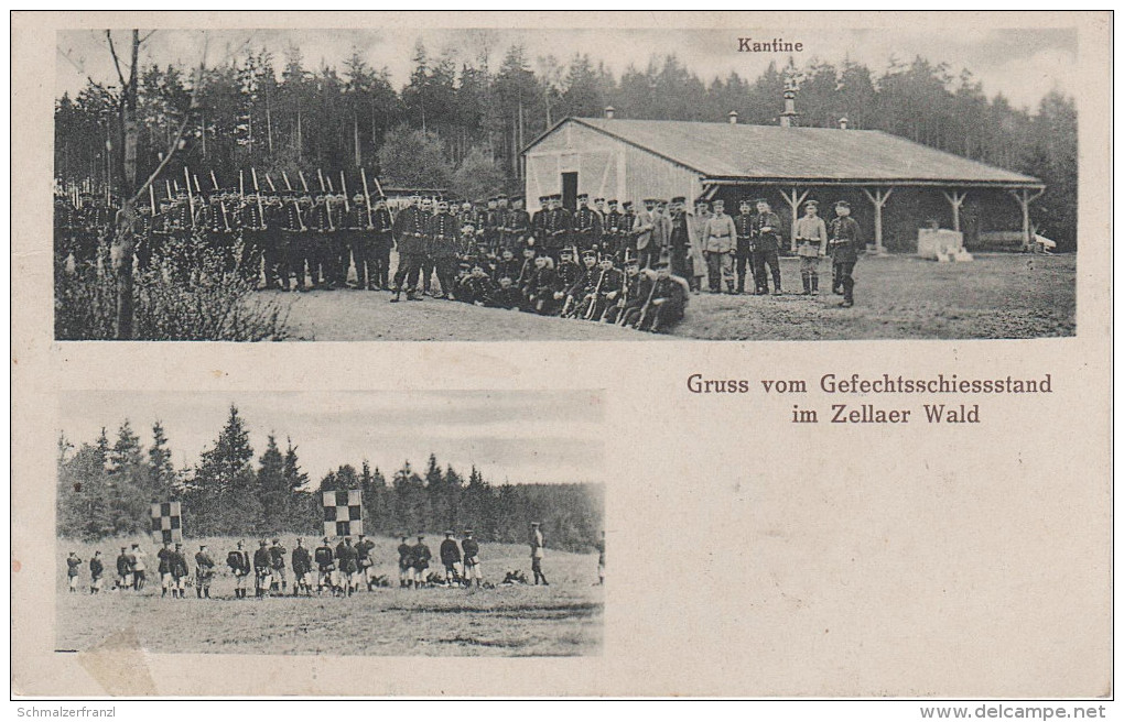 AK Gruss Aus Zella Kantine Schiessstand Militär Zellaer Wald Grossvoigtsberg Bei Nossen Freiberg Siebenlehn Grossschirma - Reinsberg (Sachsen)