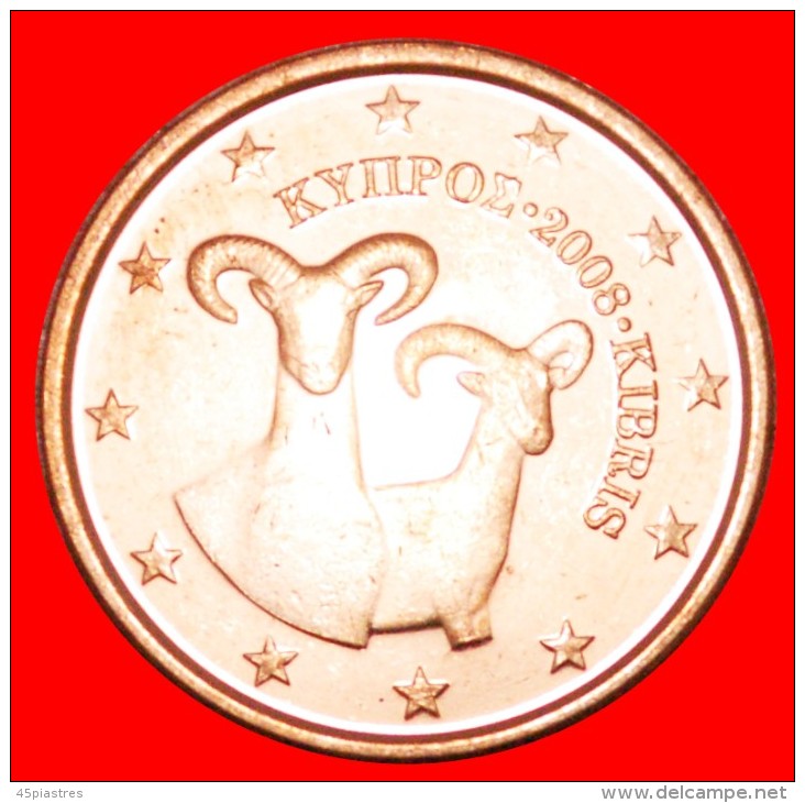 § FINLAND: CYPRUS &#9733; 2 CENTS 2008 UNC MINT LUSTER! LOW START &#9733; NO RESERVE! - Cyprus