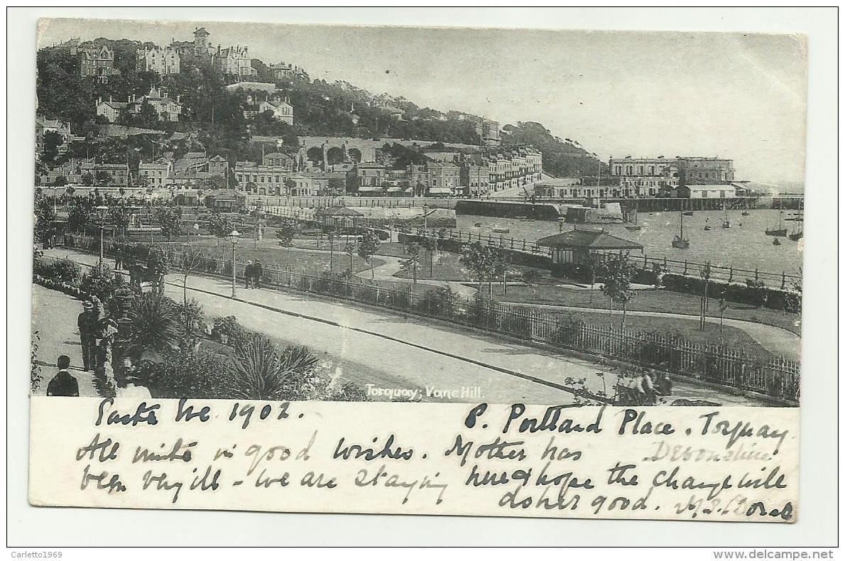 TORQUAY  VANE HILL 1902 VIAGGIATA FP - Torquay