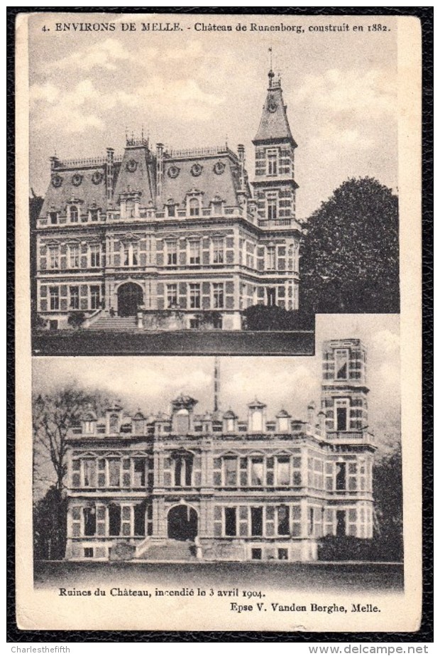 Melle - Environs De Melle - Château De Runenborg En 1882 Et En 1904 - Torhout