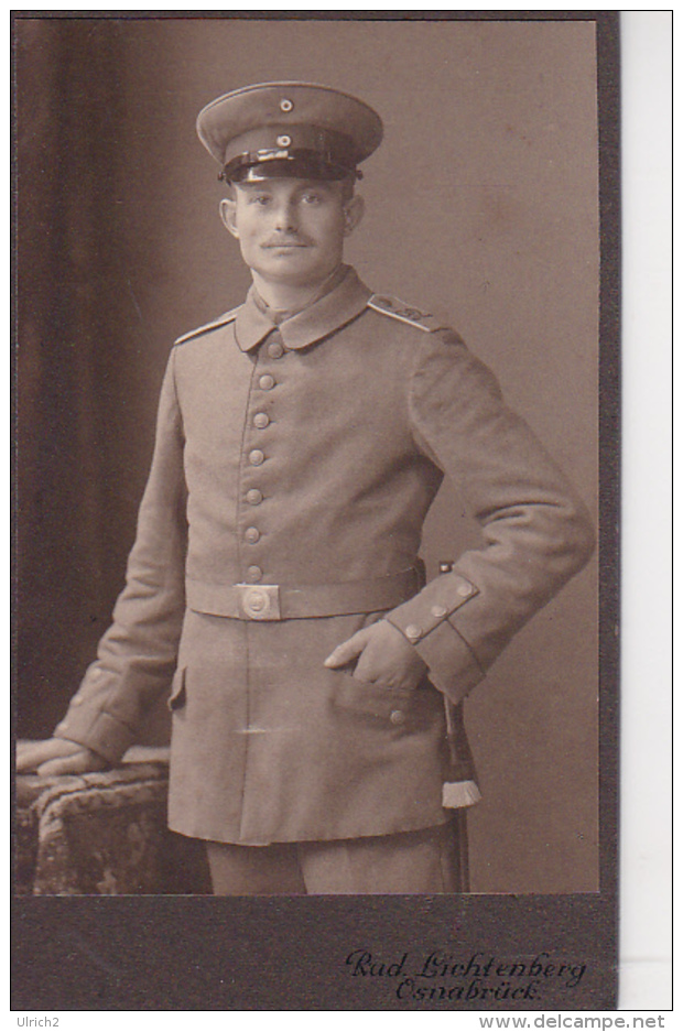 CDV Foto Deutscher Soldat - Atelier Lichtenberg, Osnabrück - Ca. 1910 (24268) - Krieg, Militär