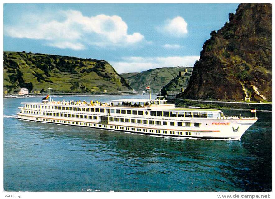 BATEAU DE PROMENADE ( DEUTSCHLAND Allemagne ) Kabinenschiff M.S. " FRANCE "Köln Düsseldorfer - Cruise Ship Sightseeing - Autres & Non Classés