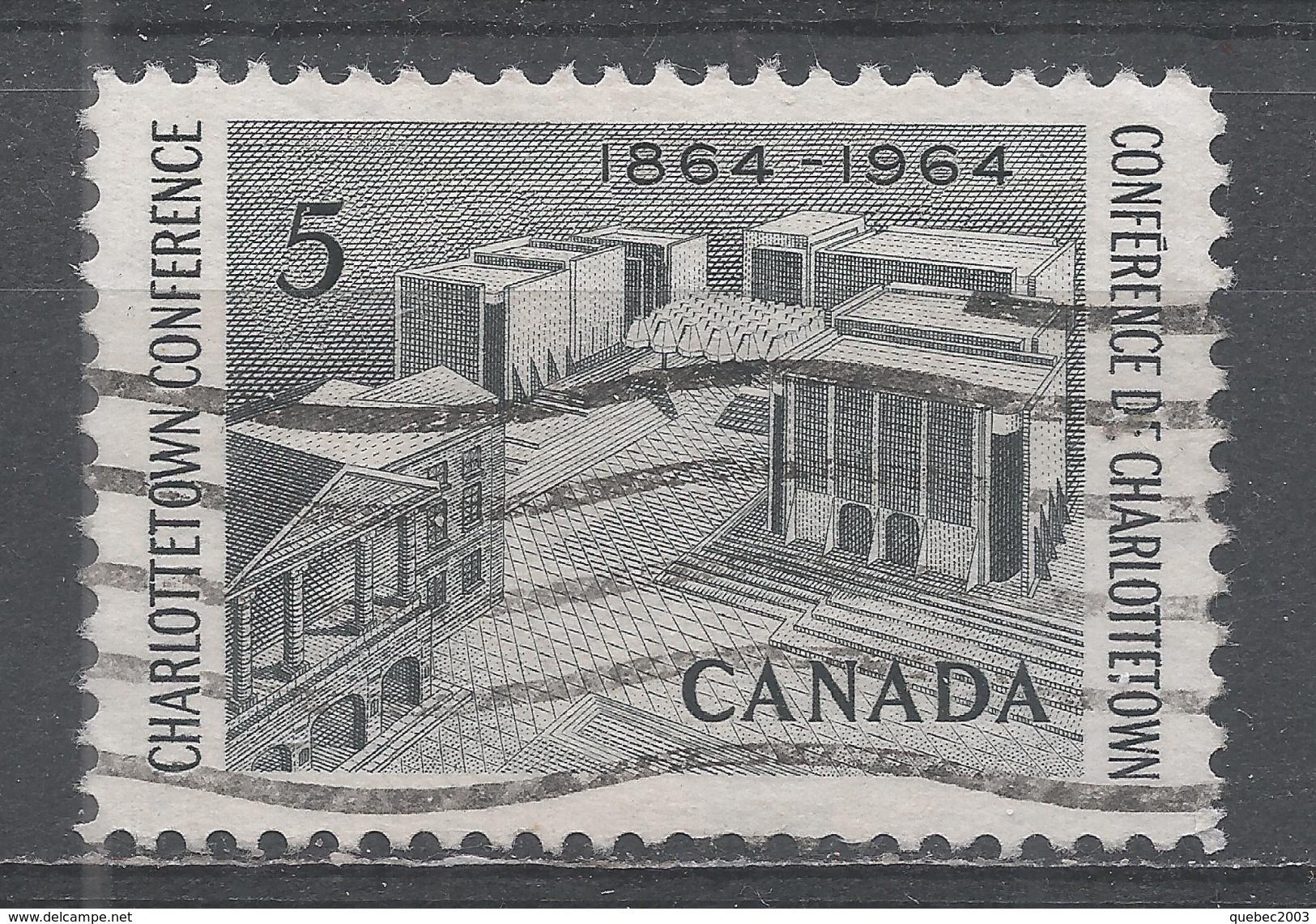 Canada 1964. Scott #431 (U) Fathers Of Confederation Memorial, Charlottetown ** Complet Issue - Oblitérés
