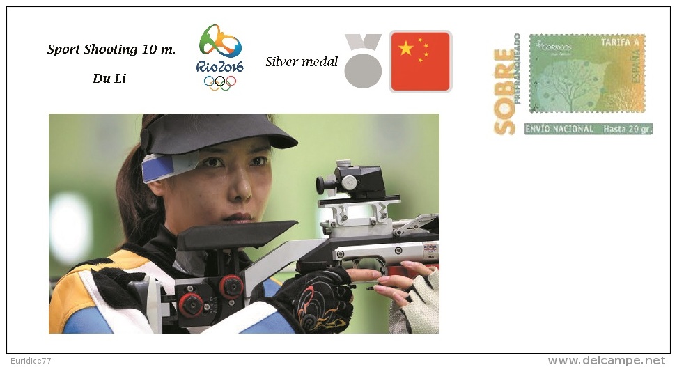 Spain 2016 - Summer Olympic Games Rio 2016 -  Silver Medal Sport Shooting 10 M. Cover - Tischtennis