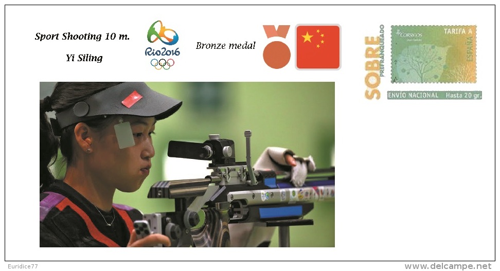 Spain 2016 - Summer Olympic Games Rio 2016 -  Bronze Medal Sport Shooting 10 M. Cover - Tennis De Table
