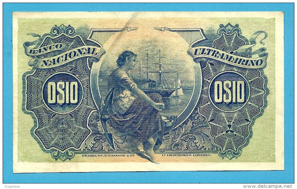 MOZAMBIQUE - 10 Centavos - 05.11.1914 - P 59 - Steamship Seal Type III - Portugal - Mozambique