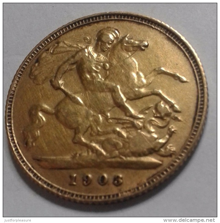 1903 HALF  SOVEREIGN GOLD COIN FROM EDWARDS VII - 1/2 Sovereign