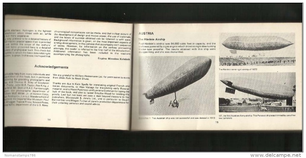 Jane´s Pocket Book Of Airships Black & White Picture See Scan - Anglais