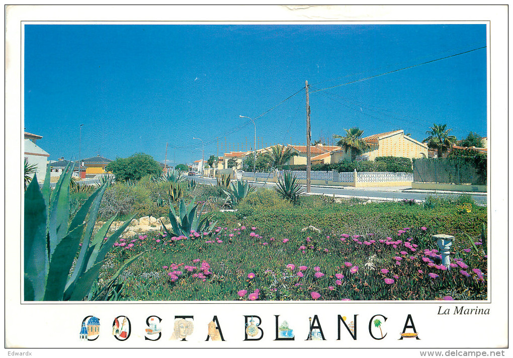 La Marina, Costa Blanca, Spain Postcard Posted 2000s Private Post ATM Stamp Via GB (?) Via Finland - Otros & Sin Clasificación