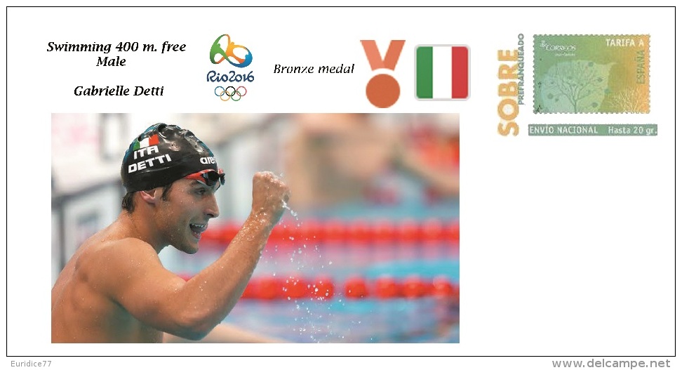 Spain 2016 - Olympic Games Rio 2016 - Bronze Medal Swimming 400 Free Male Italia Cover - Altri & Non Classificati
