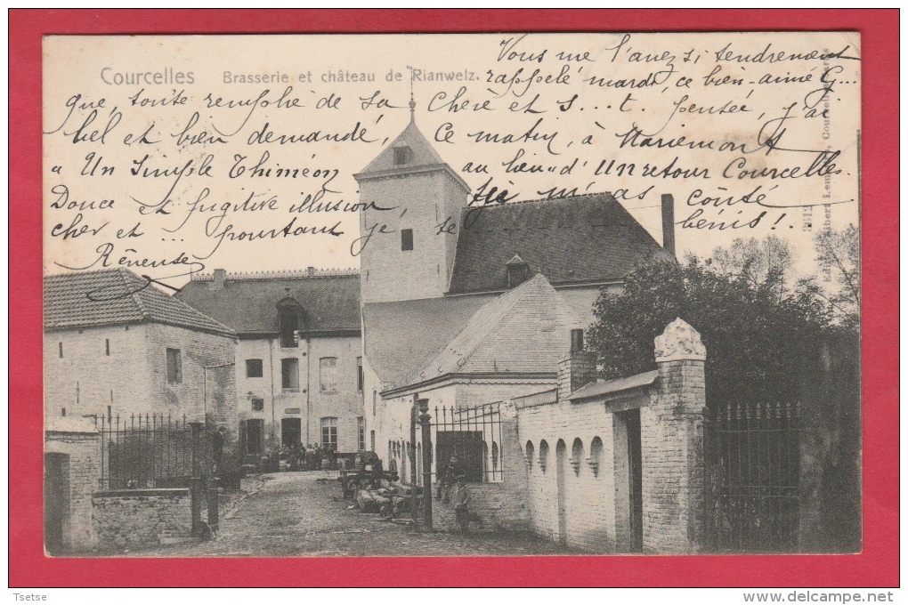 Courcelles - Brasserie /Brouwerij Et Château De Rianwelz - 1903  ( Voir Verso ) - Courcelles