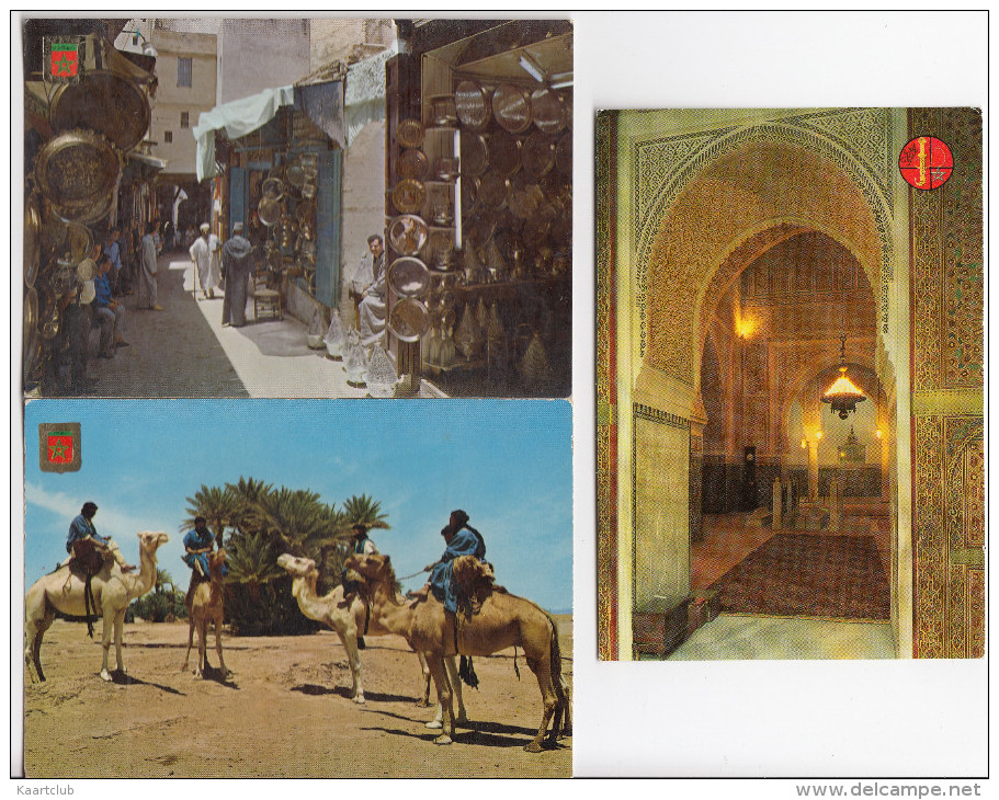 3 POSTCARDS:  MAROC : 2x Marruecos Tipico & 1x Mosquée Moulay Ismaïl, Meknés - (See 2 Scans / Voir 2 Scans) - Andere & Zonder Classificatie