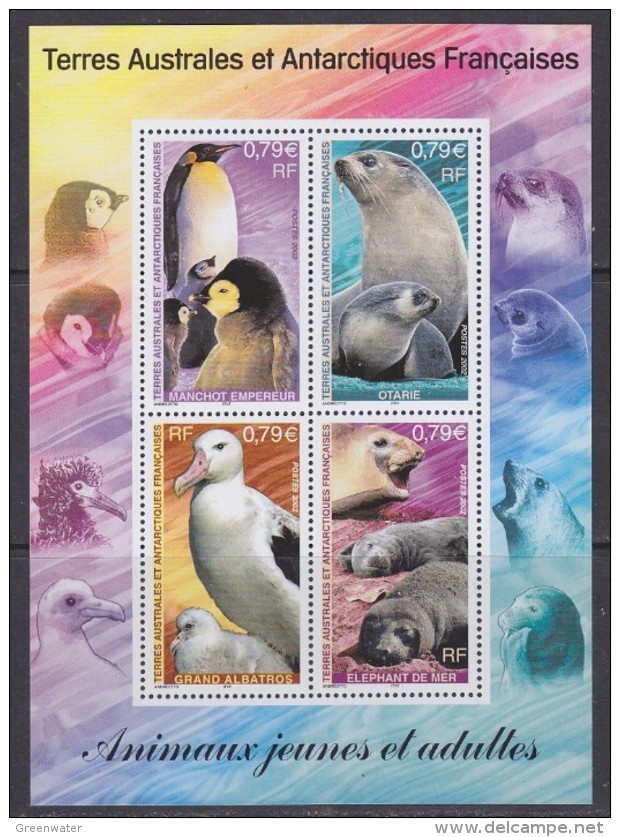 TAAF 2002 Animaux Jeunes Et Adultes M/s ** Mnh (31564) - Blocks & Sheetlets