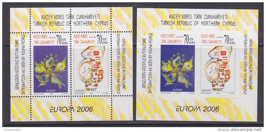 Europa Cept 2006 Northern Cyprus M/s Perforated + Imperforated  ** Mnh (31565) - 2006