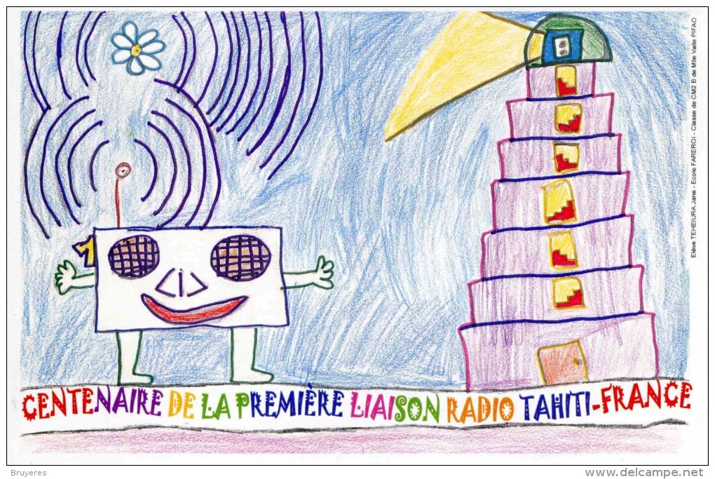 Entier Postal De 2015 Sur CP Avec Timbre Et Illust. "Centenaire De La Première Liaison Radio Tahiti-France" - Interi Postali
