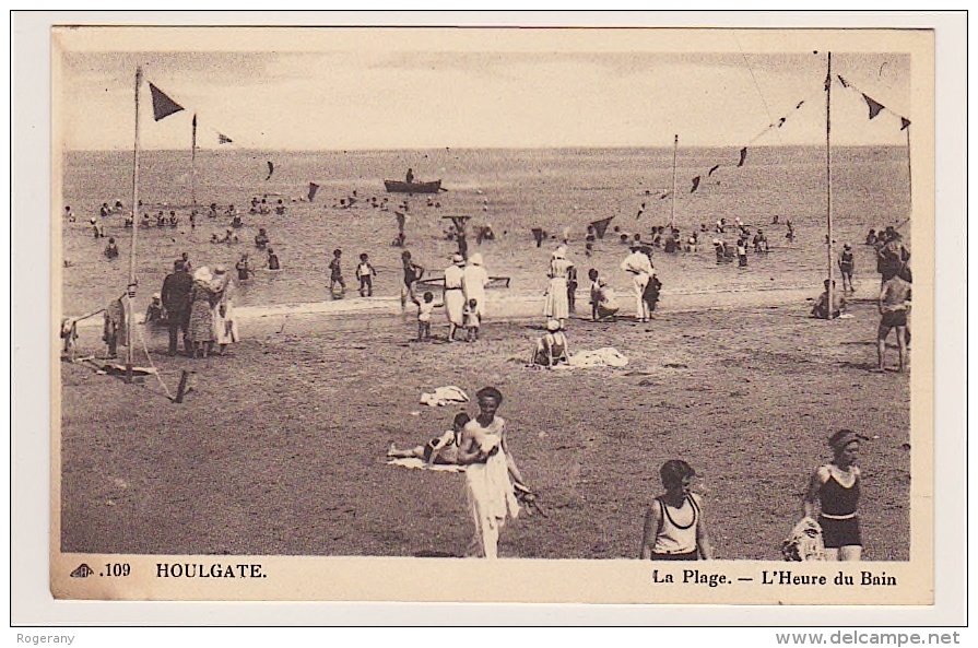 HOULGATE ..... LA PLAGE ..... L´ HEURE DU BAIN - Houlgate