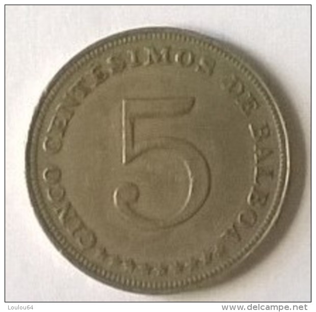 PANAMA - 5 Centesimos  - 1962 - - Panama