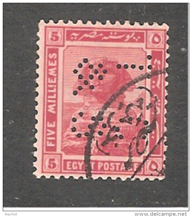 Perfin Perforé Firmenlochung Egypt SG 90 TC & S Thomas Cook And Son - 1915-1921 British Protectorate