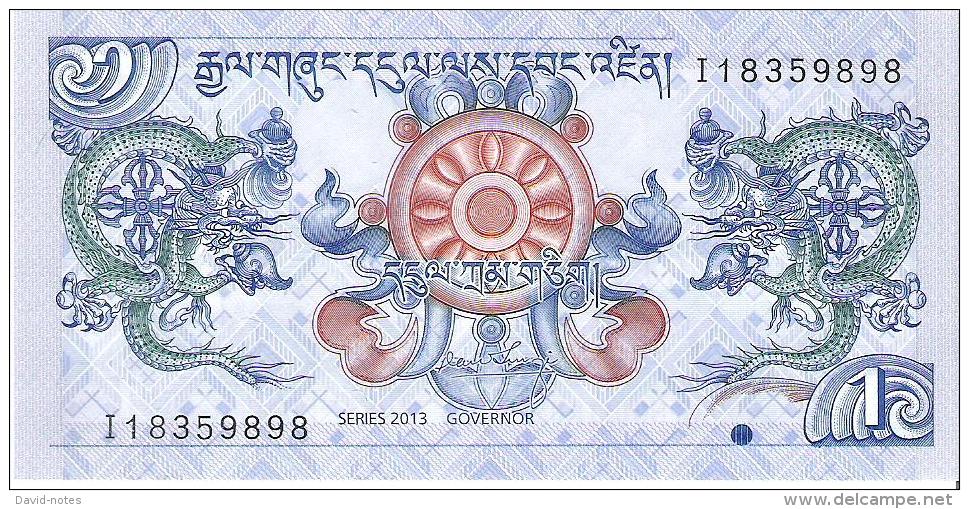 Bhutan - Pick 27b - 1 Ngultrum 2013 - Unc - Bhutan