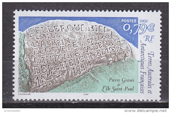 TAAF 2002 Pierre Gravee De L'Ile Saint Paul 1v ** Mnh (31569G) - Ongebruikt