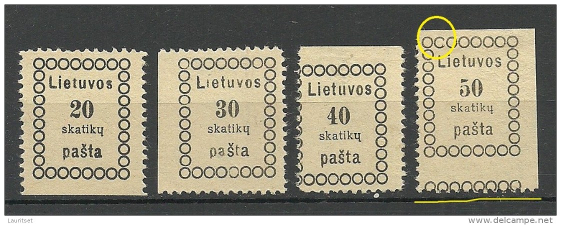 LITAUEN Lithuania 1918 Michel 5 - 8 - Lituanie