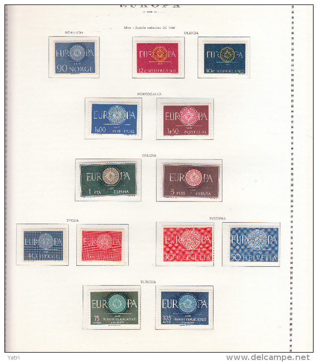 Europa CEPT (1960) - Annata Completa ** Complete Year Set ** - Volledig Jaar