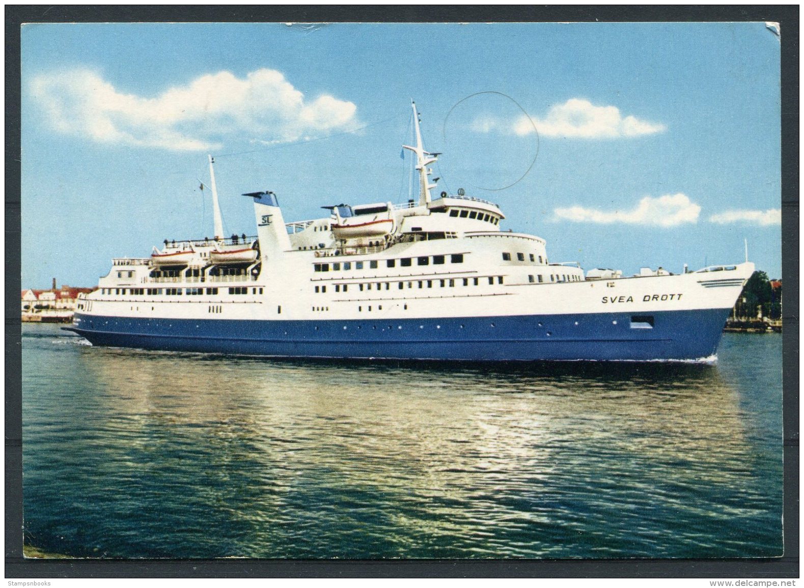 1972 Romania M/S SVEA DROTT Ship Postcard FRECCIA BLU Genova Italy Aeronautica Militare - Covers & Documents