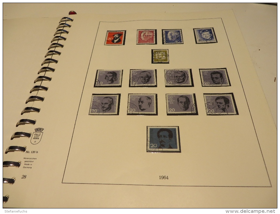 BUND  1961  bis  1973   mit  o / * /  ** /  MARKEN  aus  LINDNER - VORDRUCKTEST  im  BINDER