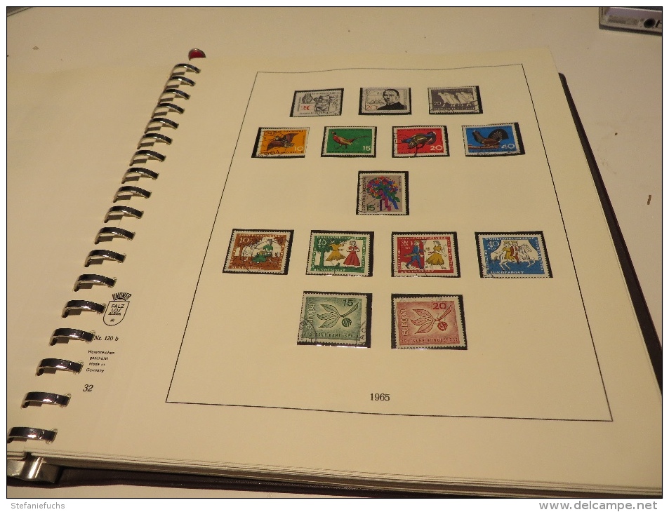 BUND  1961  bis  1973   mit  o / * /  ** /  MARKEN  aus  LINDNER - VORDRUCKTEST  im  BINDER