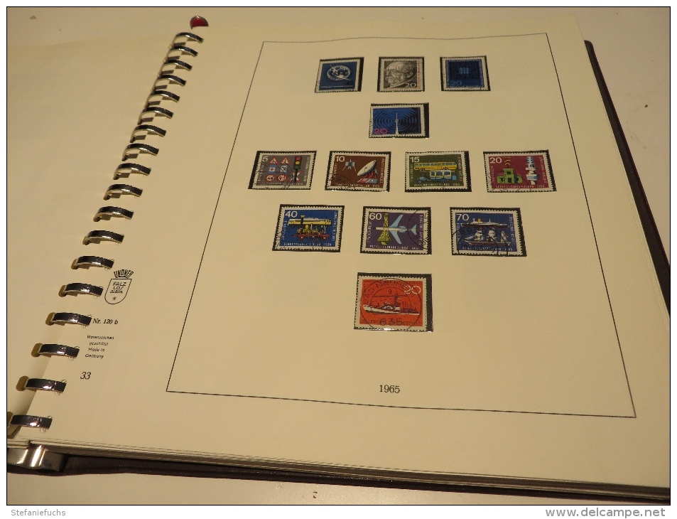 BUND  1961  bis  1973   mit  o / * /  ** /  MARKEN  aus  LINDNER - VORDRUCKTEST  im  BINDER