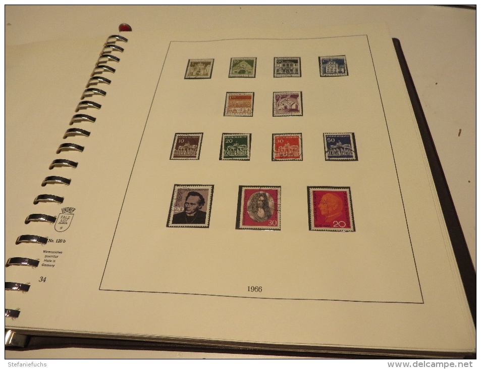 BUND  1961  bis  1973   mit  o / * /  ** /  MARKEN  aus  LINDNER - VORDRUCKTEST  im  BINDER