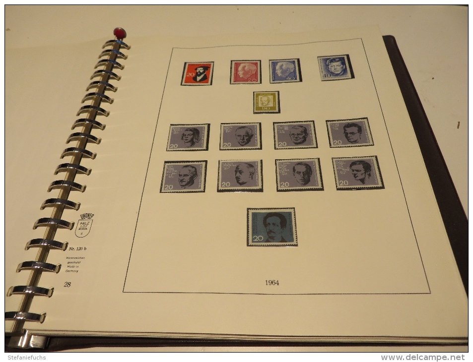 BUND  1961  bis  1973   mit  o / * /  ** /  MARKEN  aus  LINDNER - VORDRUCKTEST  im  BINDER