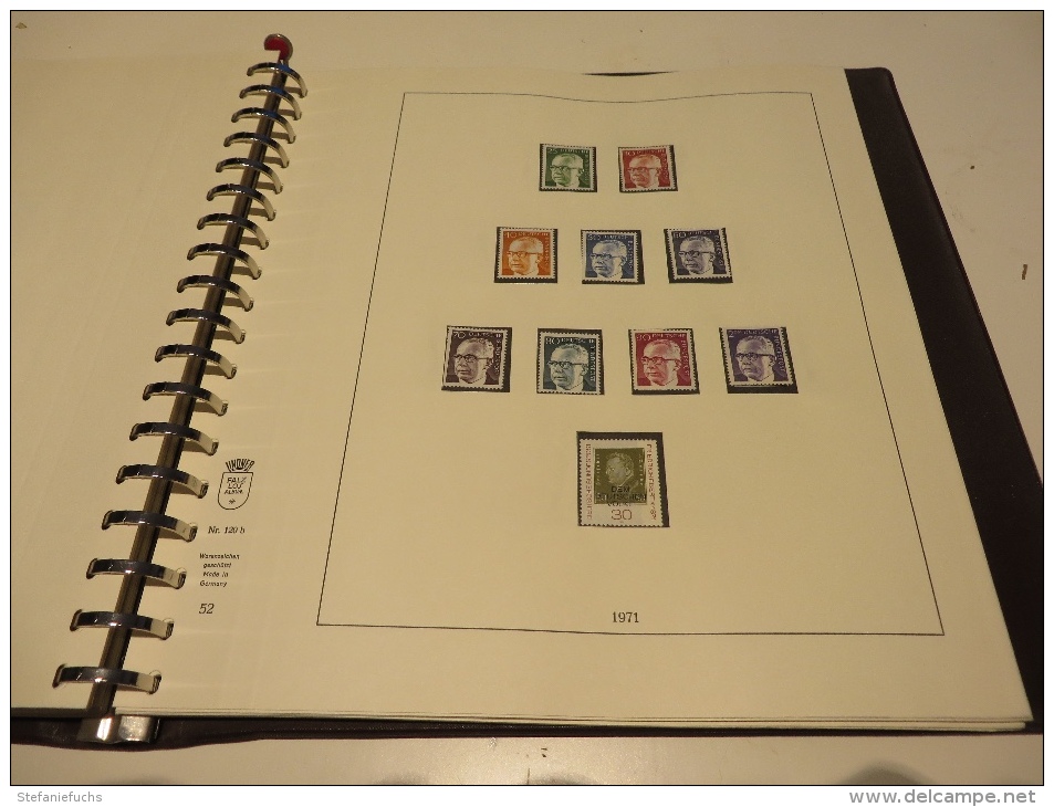 BUND  1961  bis  1973   mit  o / * /  ** /  MARKEN  aus  LINDNER - VORDRUCKTEST  im  BINDER