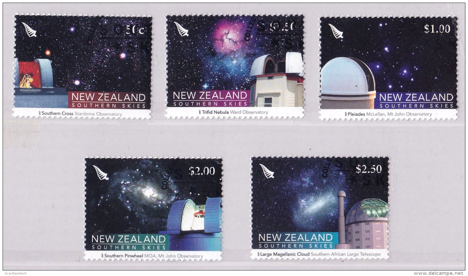 New Zealand 2007 Space Southern Skies Set Of 5 CTO - Used Stamps