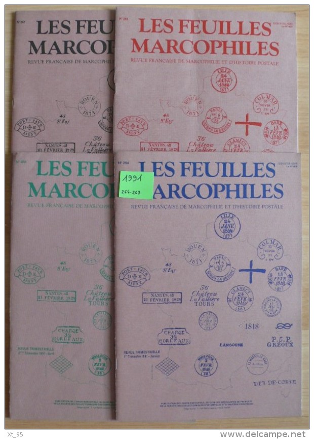 Les Feuilles Marcophiles - Année 1991 - 4 Numéros 264 à 267 - Frais De Port 2.50 Euros - Other & Unclassified