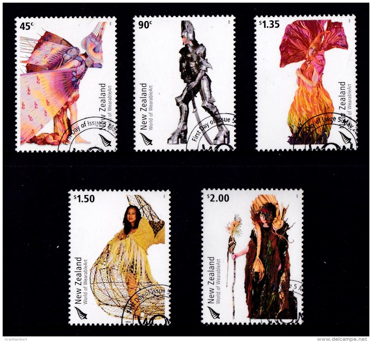 New Zealand 2004 Wearable Art Set Of 5 CTO - Used Stamps