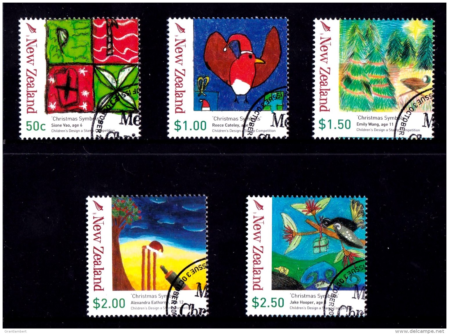 New Zealand 2007 Christmas Symbols Set Of 5 CTO - Used Stamps