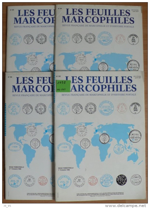 Les Feuilles Marcophiles - Année 1998 - 4 Numéros 292 à 295 - Frais De Port 2.50 Euros - Autres & Non Classés