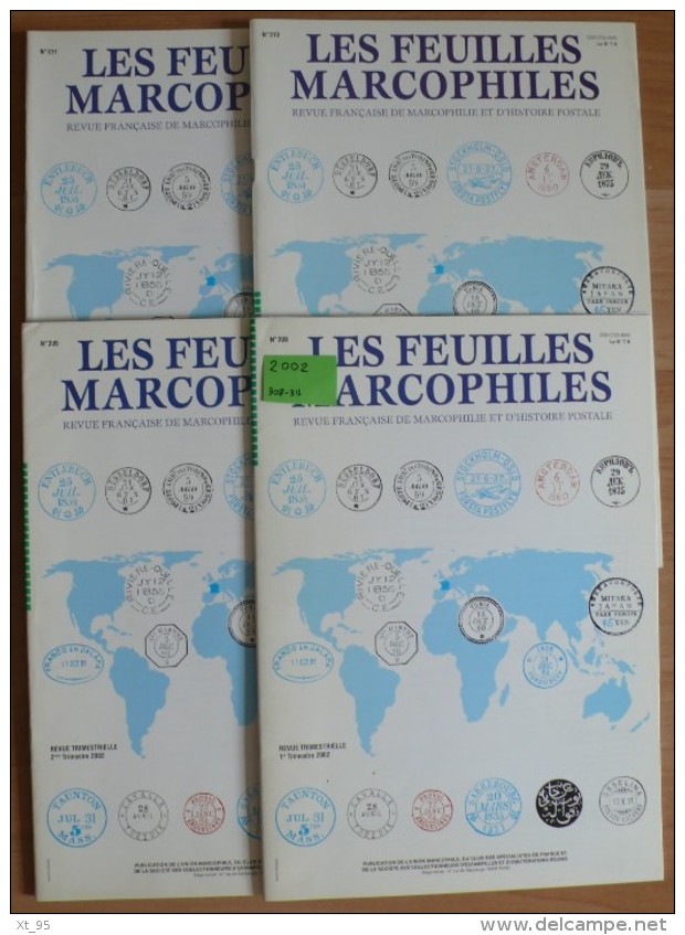 Les Feuilles Marcophiles - Année 2002 - 4 Numéros 308 à 311 - Frais De Port 2.50 Euros - Autres & Non Classés