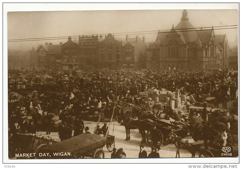 Wigan Market Day Real Photo - Altri & Non Classificati