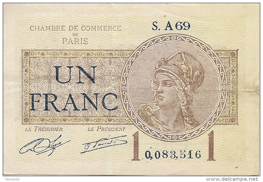 LBR20 - 3 BILLETS DE LA CHAMBRE DE COMMERCE DE PARIS DELIBERATION 10 MARS 1920 - Cámara De Comercio